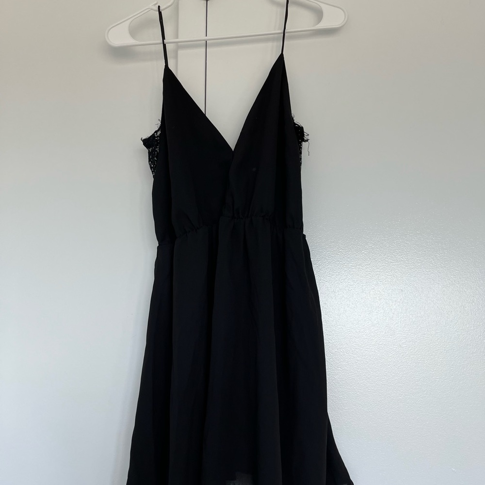 Black Side Lace Dress